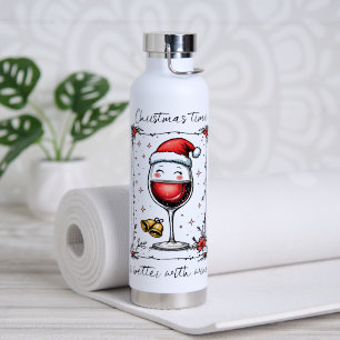 Weihnachten ist besser mit Wein Trinkflasche