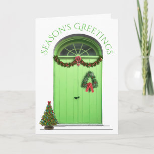 Weihnachten ist die Saison Dekorationen Grüne Tür
