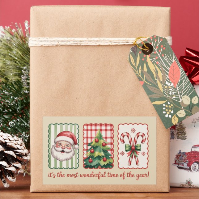 Weihnachten ist die wunderbarste Zeit des Jahres Rechteckiger Aufkleber (Feiertag)
