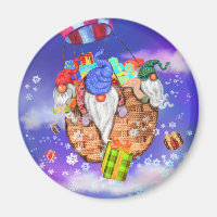 Weihnachten ist ein Luftballon und gibt Geschenke