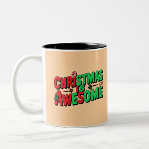 Weihnachten ist ein Phantastisches digitales Kunst Zweifarbige Tasse