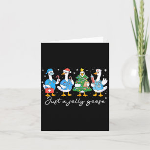 Weihnachten ist einfach eine fröhliche Gans Kranke Karte