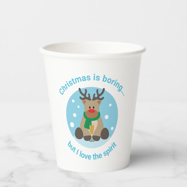 Weihnachten ist langweilig pappbecher (Vorderseite)