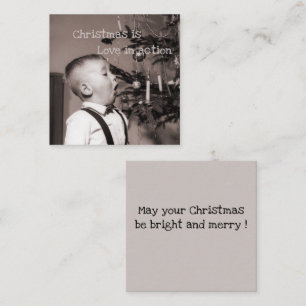 Weihnachten ist Liebe in Aktion Mitteilungskarte