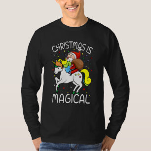 Weihnachten ist magisch, der Weihnachtsmann reitet T-Shirt