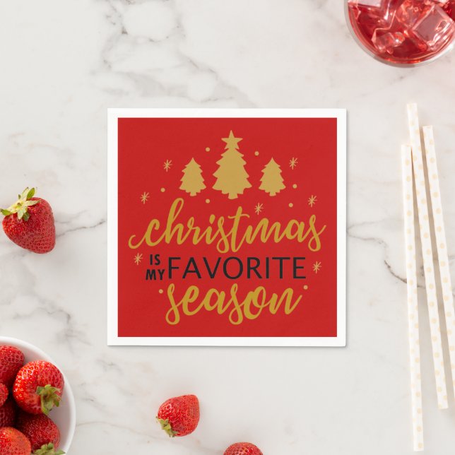 Weihnachten ist mein Lieblingswort Kunst Serviette (Beispiel)