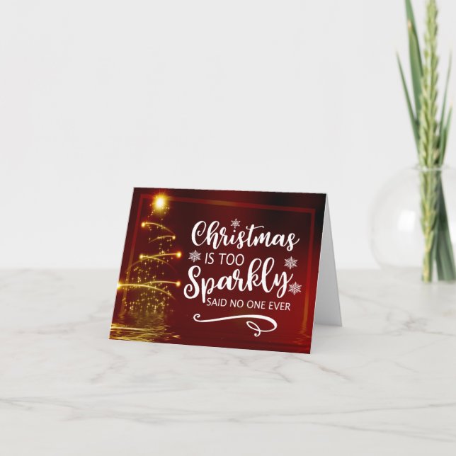Weihnachten ist zu Funkelnd Grußkarte Karte (Vorderseite)
