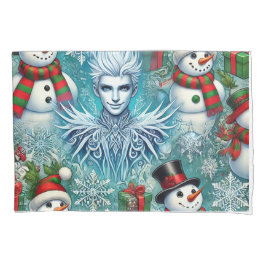 Weihnachten Jack Frost und Schneemann Kissenbezug