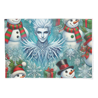 Weihnachten Jack Frost und Schneemann Kissenbezug