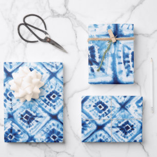 Weihnachten Japanisch Gefärbte Krawatte Shibori Pa Geschenkpapier Set
