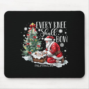 Weihnachten Jeder Knie soll sich beugen Santa Weih Mousepad