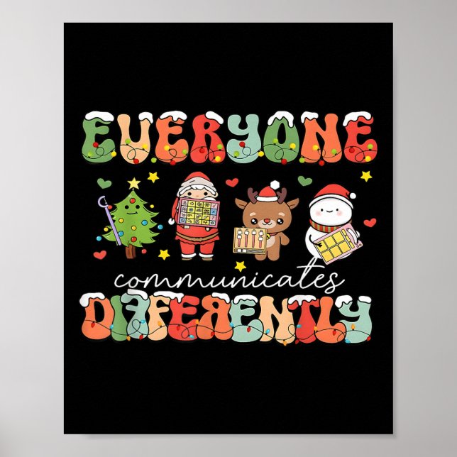 Weihnachten Jeder kommuniziert anders Poster (Vorne)