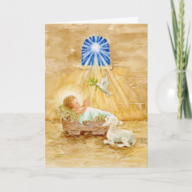 Weihnachten Jesus in der Gefahr Kind des Friedens  Karte (Vorderseite)