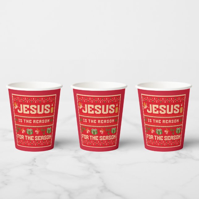 Weihnachten Jesus ist der Grund für die Jahreszeit Pappbecher (Multi)