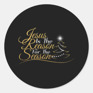 Weihnachten Jesus ist der Grund für die Jahreszeit Runder Aufkleber