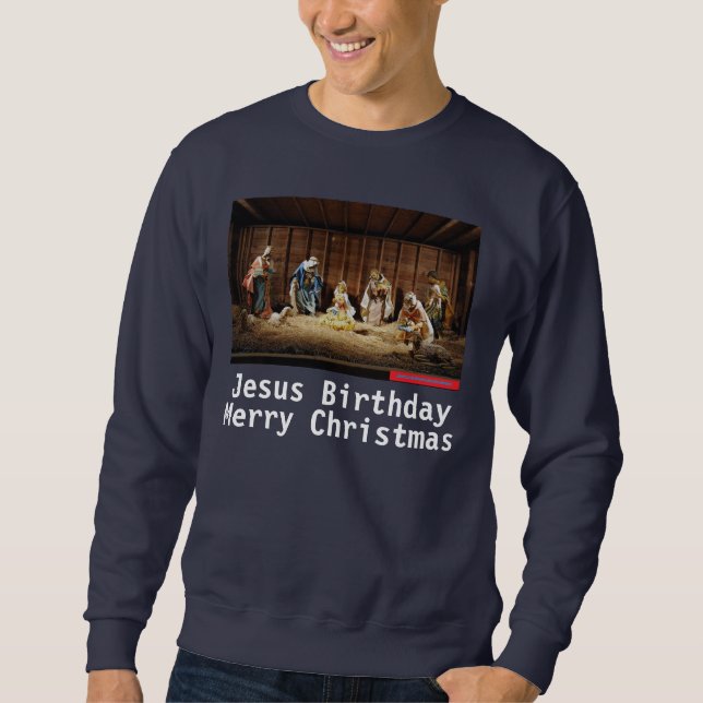 Weihnachten Jesus Sweatshirt (Vorderseite)