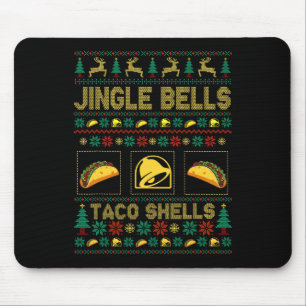 Weihnachten Jingle Bells Taco Muscheln Spaß Ugly X Mousepad