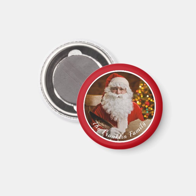 Weihnachten Jolly Alte Weihnachtsmann Custom Magnet (Vorderseite/Rückseite)