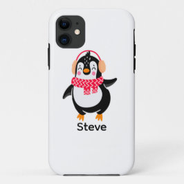 Weihnachten Jolly Pinguin in Scarf mit Ohrmuffen Case-Mate iPhone Hülle