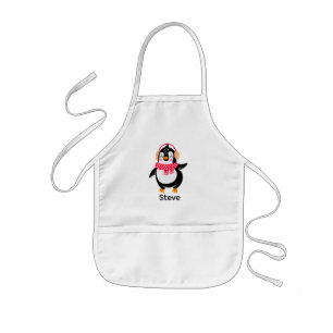 Weihnachten Jolly Pinguin in Scarf mit Ohrmuffen Kinderschürze