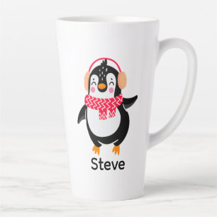 Weihnachten Jolly Pinguin in Scarf mit Ohrmuffen Milchtasse