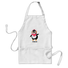 Weihnachten Jolly Pinguin in Scarf mit Ohrmuffen Schürze