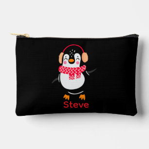 Weihnachten Jolly Pinguin in Scarf mit Ohrmuffen Zubehörtasche
