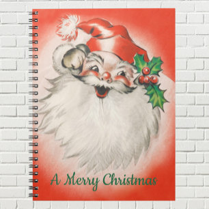 Weihnachten, Jolly Retro 50er Santa Claus Notizblock