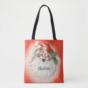 Weihnachten, Jolly Retro 50er Santa Claus Tasche