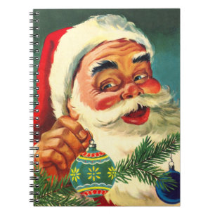 Weihnachten, Jolly Retro 50's Weihnachtsmann Notizblock