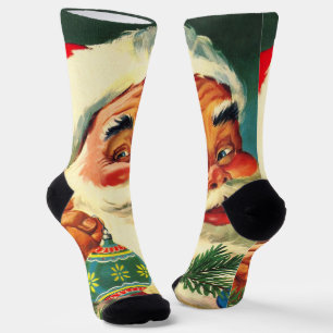 Weihnachten, Jolly Retro 50's Weihnachtsmann Socken