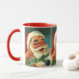 Weihnachten, Jolly Retro 50's Weihnachtsmann Tasse