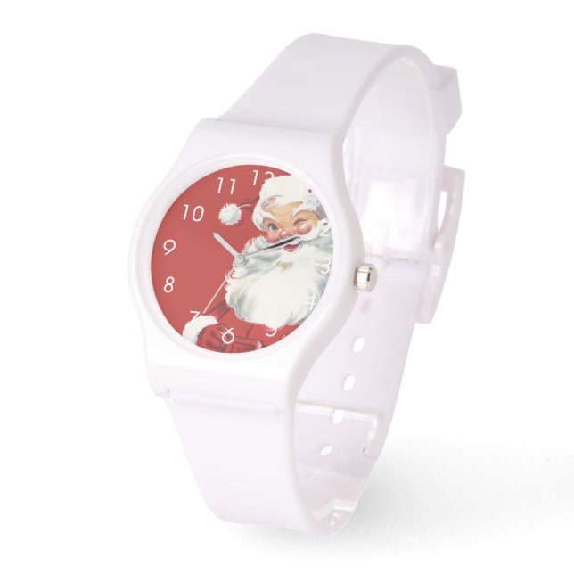 Weihnachten, Jolly Santa Claus Winking Armbanduhr (Winkel)