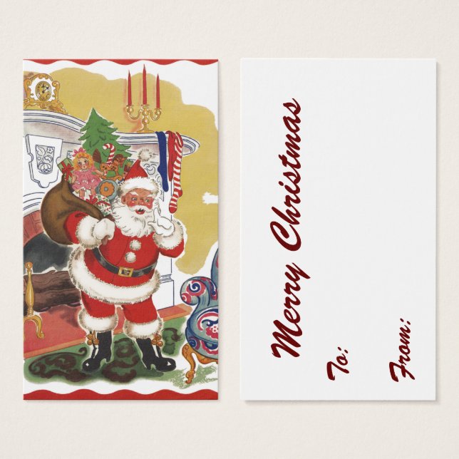 Weihnachten, Jolly Weihnachtsmann mit Geschenken (Vorne & Hinten)