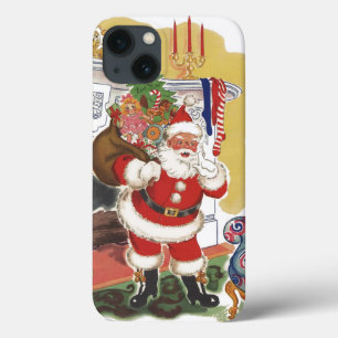 Weihnachten, Jolly Weihnachtsmann mit Geschenken iPhone 13 Hülle