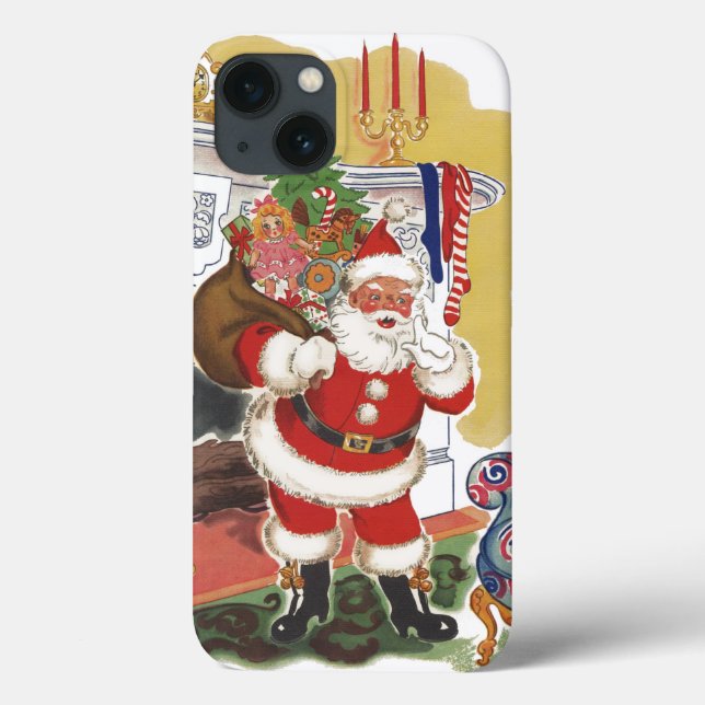 Weihnachten, Jolly Weihnachtsmann mit Geschenken Case-Mate iPhone Hülle (Rückseite)