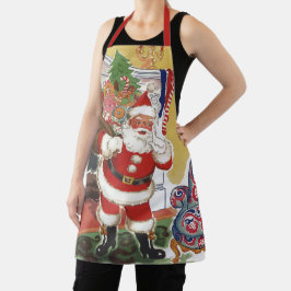 Weihnachten, Jolly Weihnachtsmann mit Geschenken Schürze