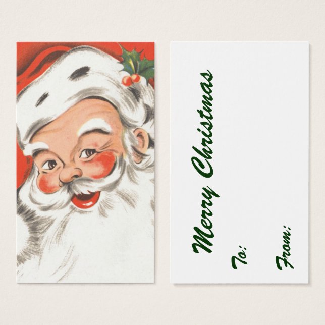 Weihnachten, Jolly Weihnachtsmann mit Lächeln (Vorne & Hinten)