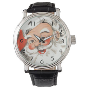 Weihnachten, Jolly Weihnachtsmann mit Lächeln Armbanduhr