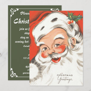 Weihnachten, Jolly Weihnachtsmann mit Lächeln Einladung