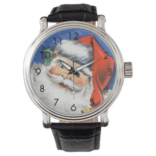 Weihnachten, Jolly Weihnachtsmann mit Musik Armbanduhr