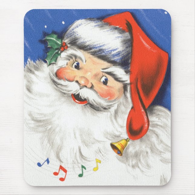 Weihnachten, Jolly Weihnachtsmann mit Musik Mousepad (Vorne)