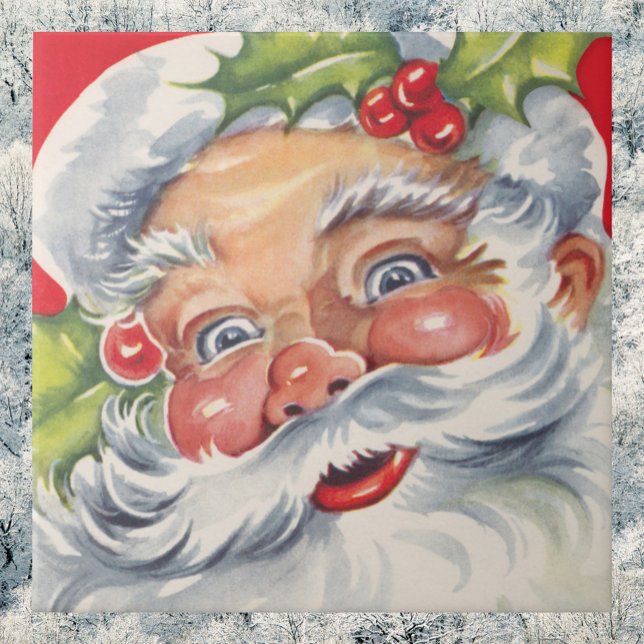 Weihnachten, Jolly Weihnachtsmann mit Seinem Hut Fliese (Von Creator hochgeladen)