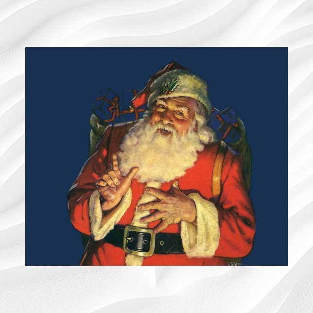 Weihnachten, Jolly Weihnachtsmann mit Spielzeug Poster (Von Creator hochgeladen)