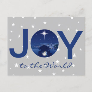 Weihnachten - Joy to the World Kippfigur Postkarte