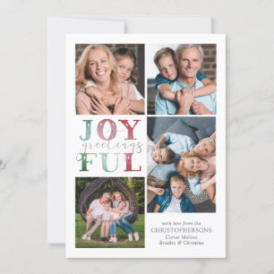 Weihnachten JOYFUL GREETINGS 4 Fotos Wasserfarbe