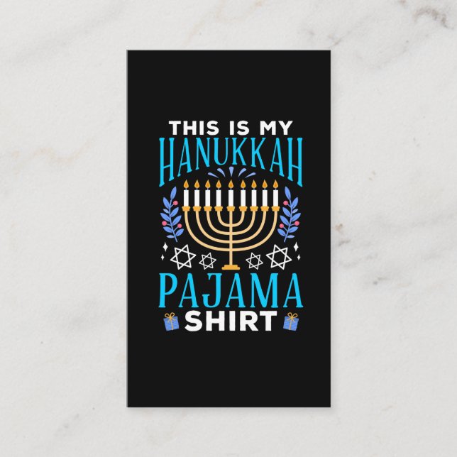 Weihnachten-Jude Hanukka Pajama Visitenkarte (Vorderseite)
