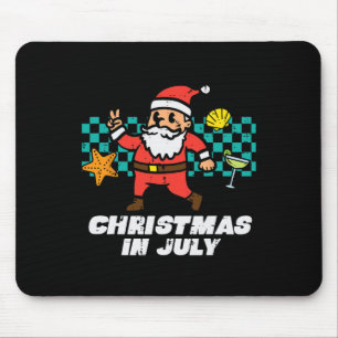 Weihnachten Juli Santa Frieden Retro Groovy Xmas M Mousepad