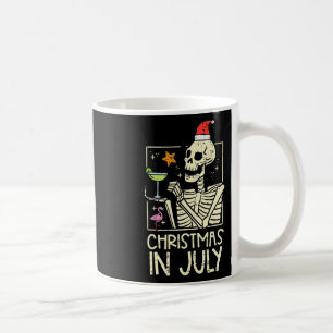 Weihnachten Juli Skelett Flamingo Lustiger Sommer Kaffeetasse