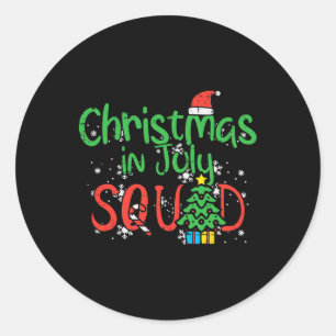 Weihnachten Juli Team Sommer Xmas Familie Spiel Fr Runder Aufkleber